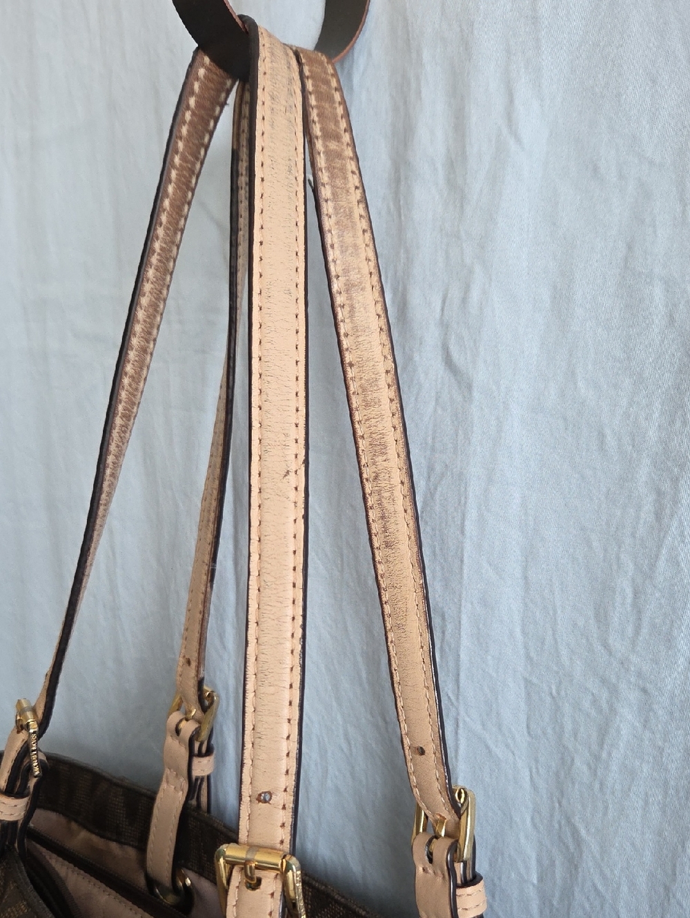 Michael Kors Jet Set East West Signature Monogram Tote Bag in Brown - Picture 5 of 17